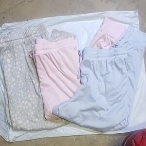 Women's 2x Pink, Purple and Gray Bottoms Set